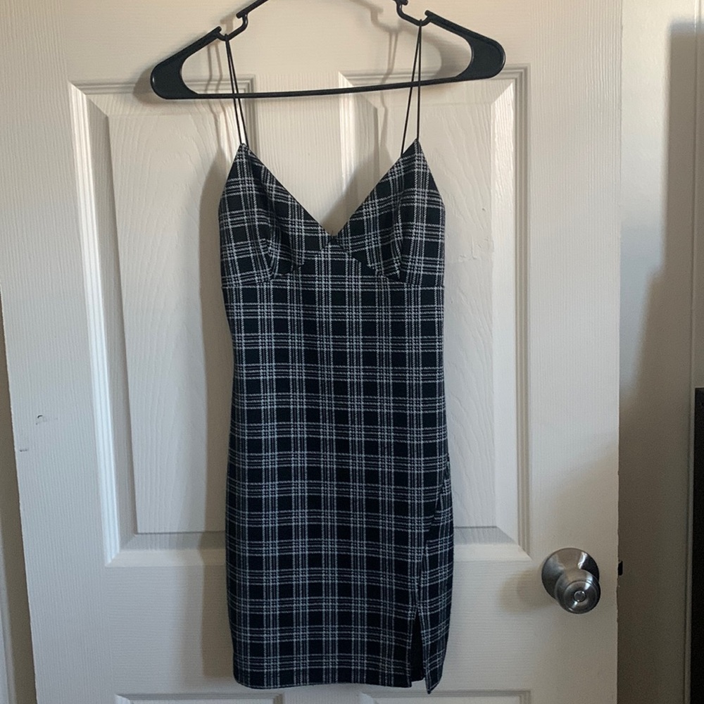 Plaid dress from jeans warehouse.